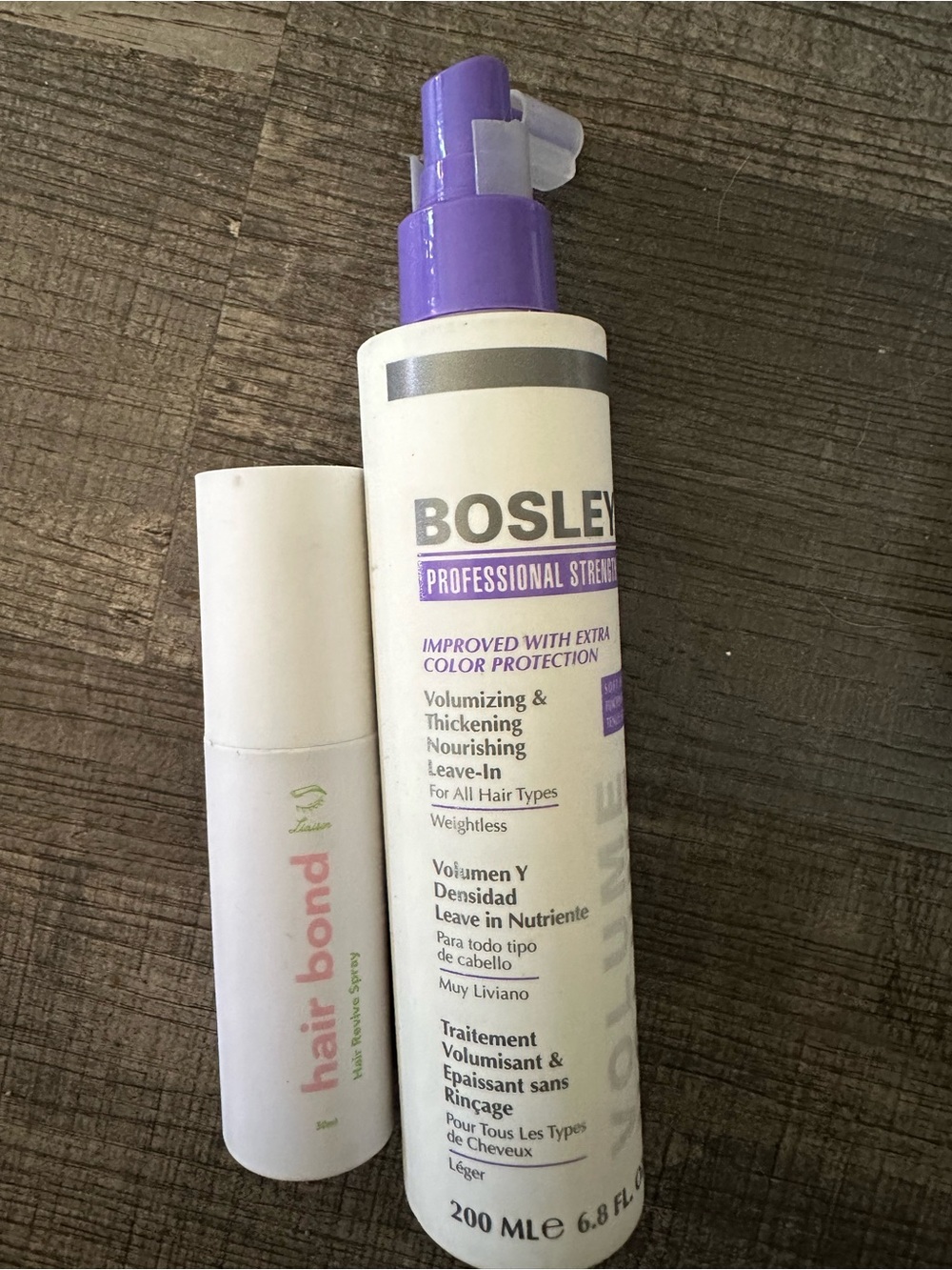 Bosley Professional Strength Volumizing Leave-In Spray - Purple & White